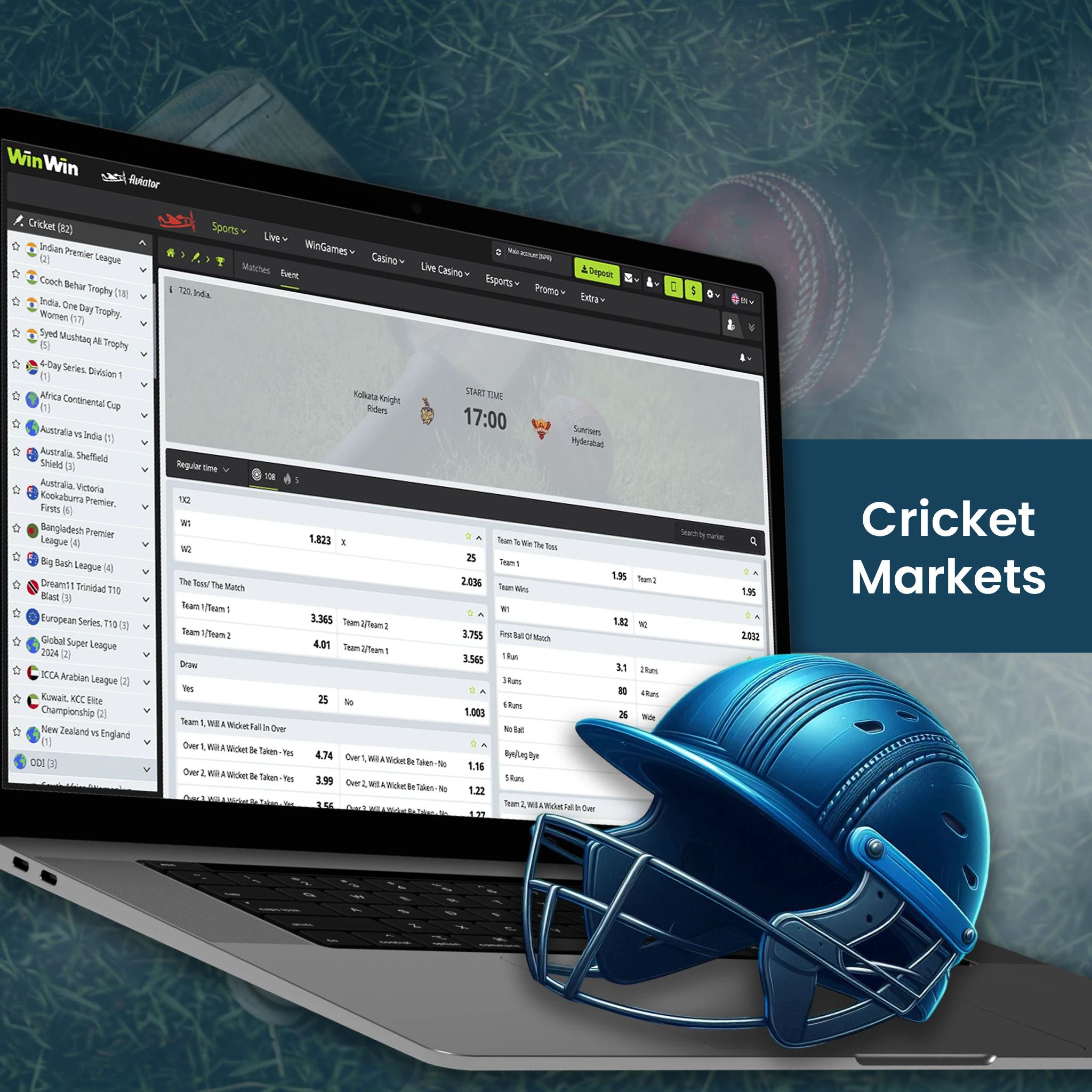 The wide range of betting options allows more players to get involved in cricket betting.