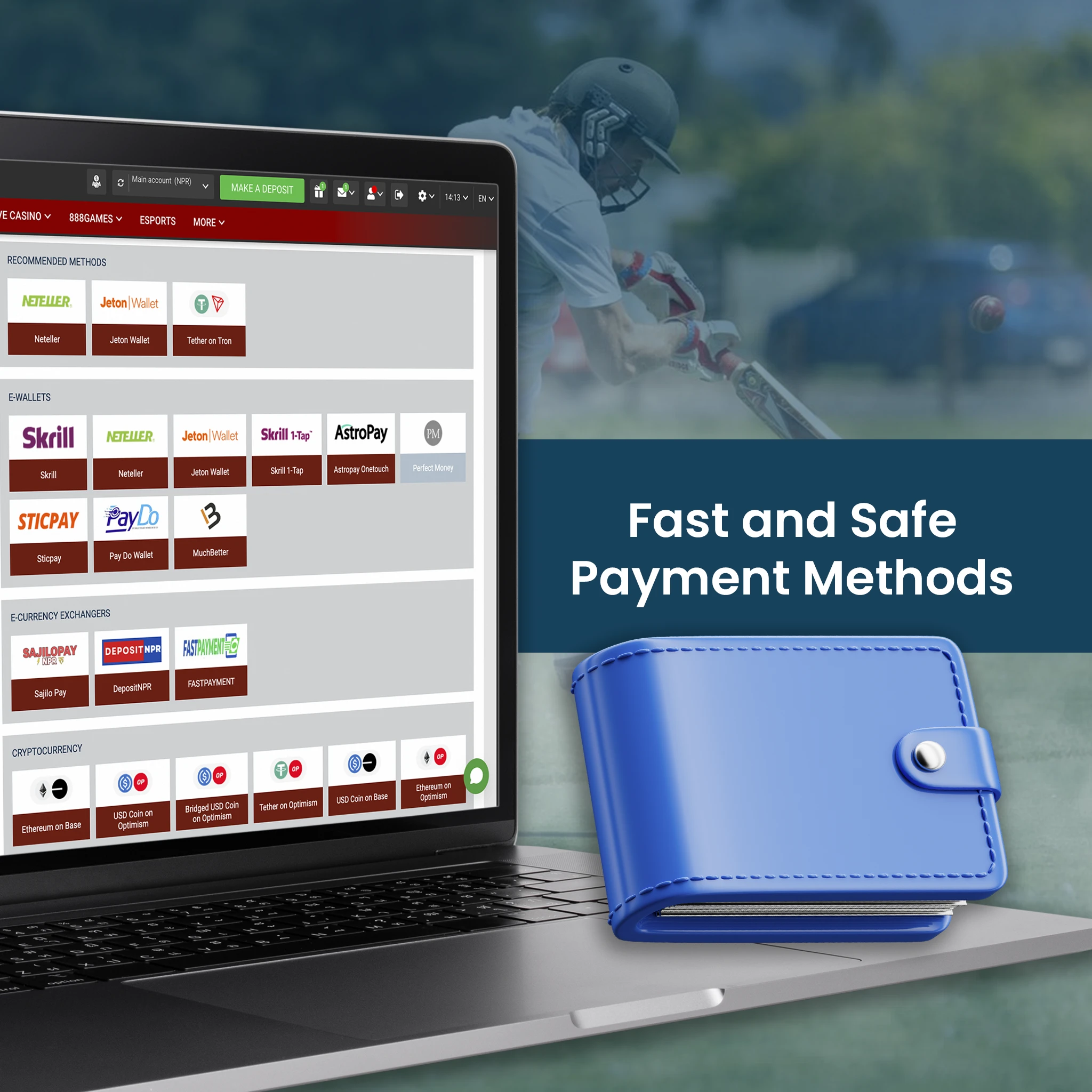 Speed and security of payment is an important criterion when choosing a cricket betting site in Nepal.