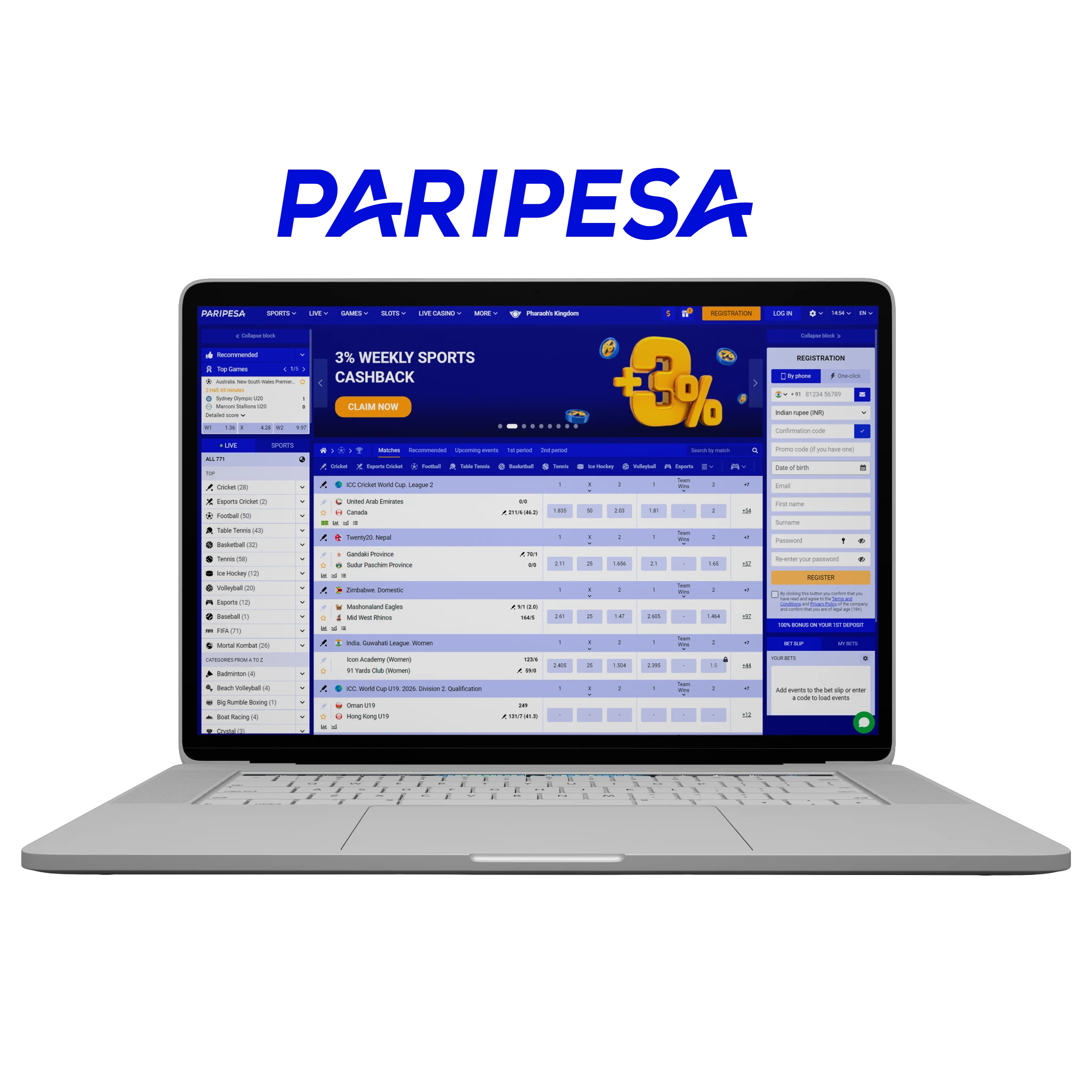 Paripesa is the best sports betting platform with the highest odds.