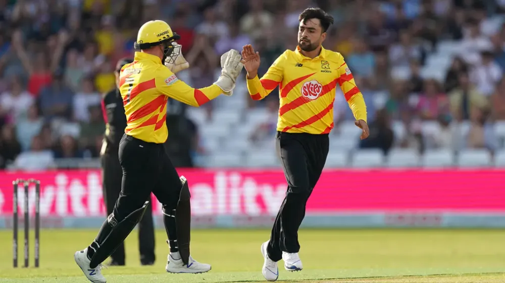 Men’s Hundred | Rashid Khan’s blazing four-fer coupled with Alex Hales’ heroics crush London Spirits