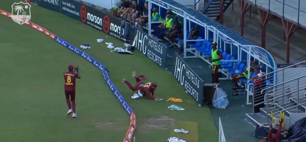 WATCH, WI vs ENG | Brandon King’s athleticism shines in superb relay catch with Alzarri Joseph