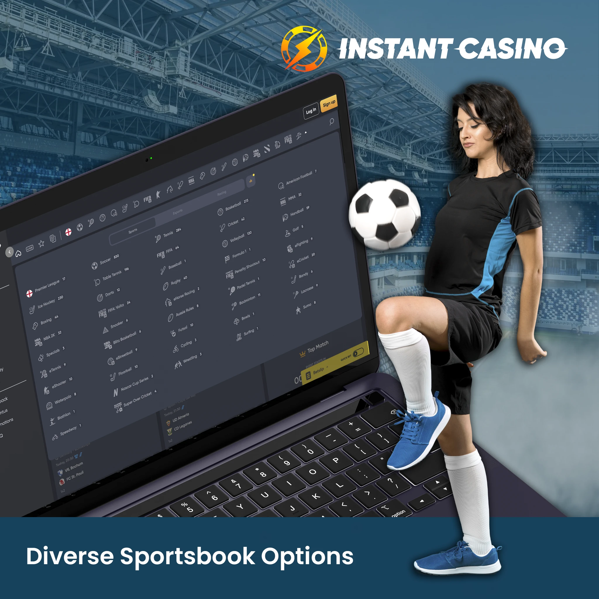 Diverse Sportsbook Options at Instant Casino.