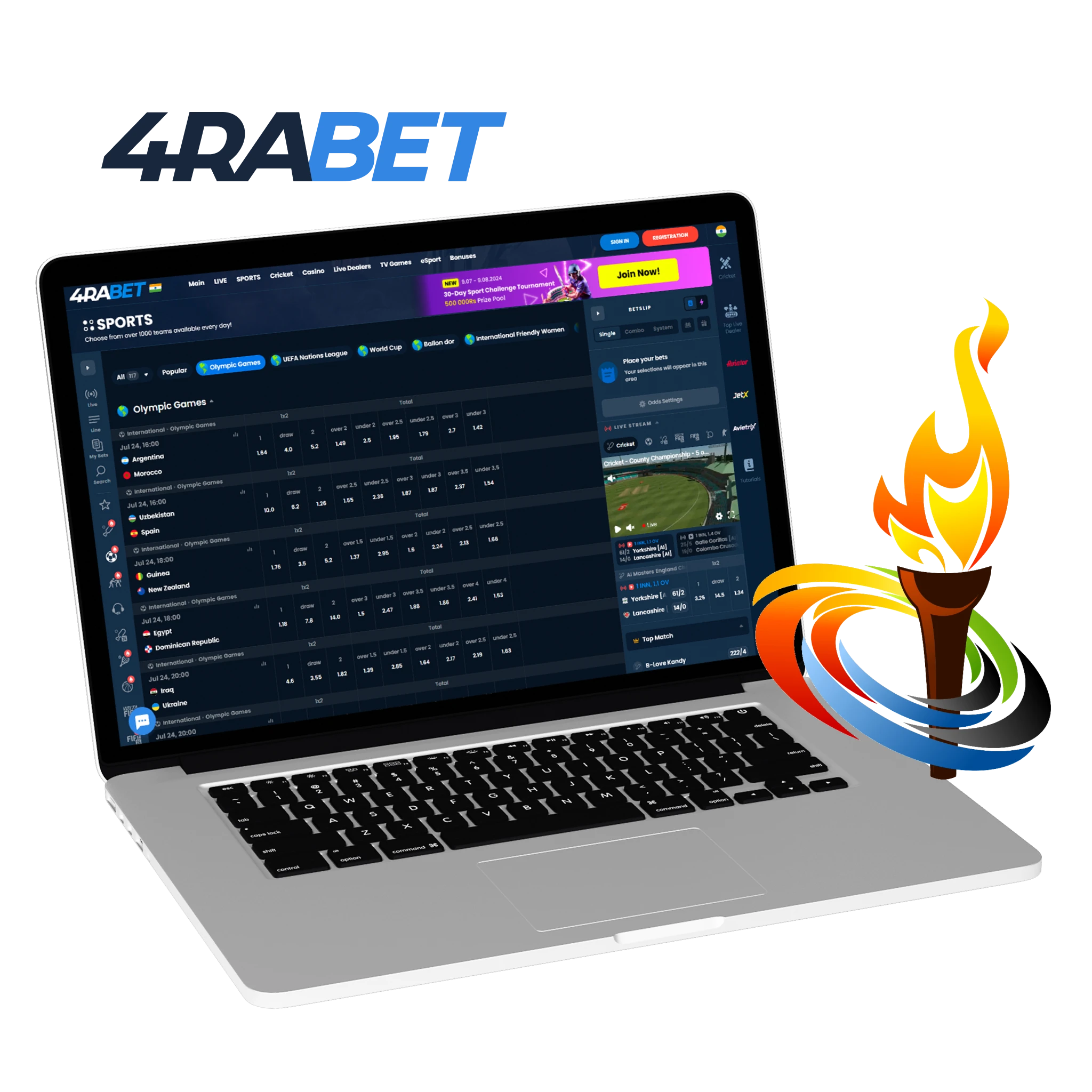 4rabet enhances your Olympic betting experience with user-friendly features and competitive odds.