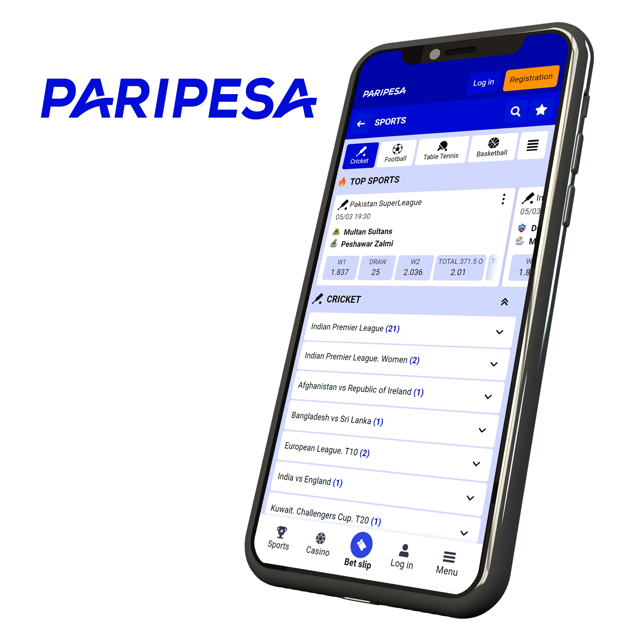 Paripesa app is a unique mobile application for cricket betting.