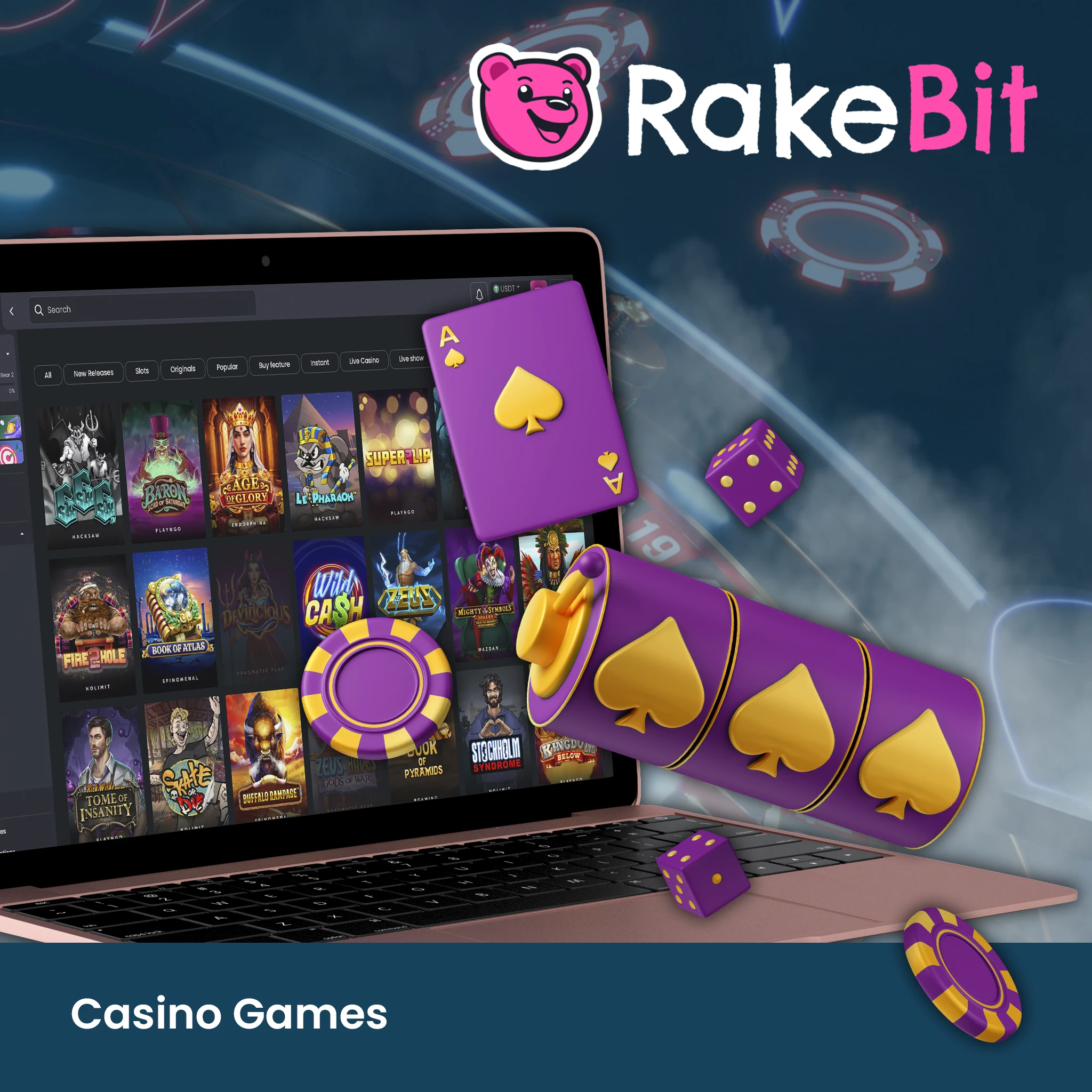 RakeBit Casino Games.