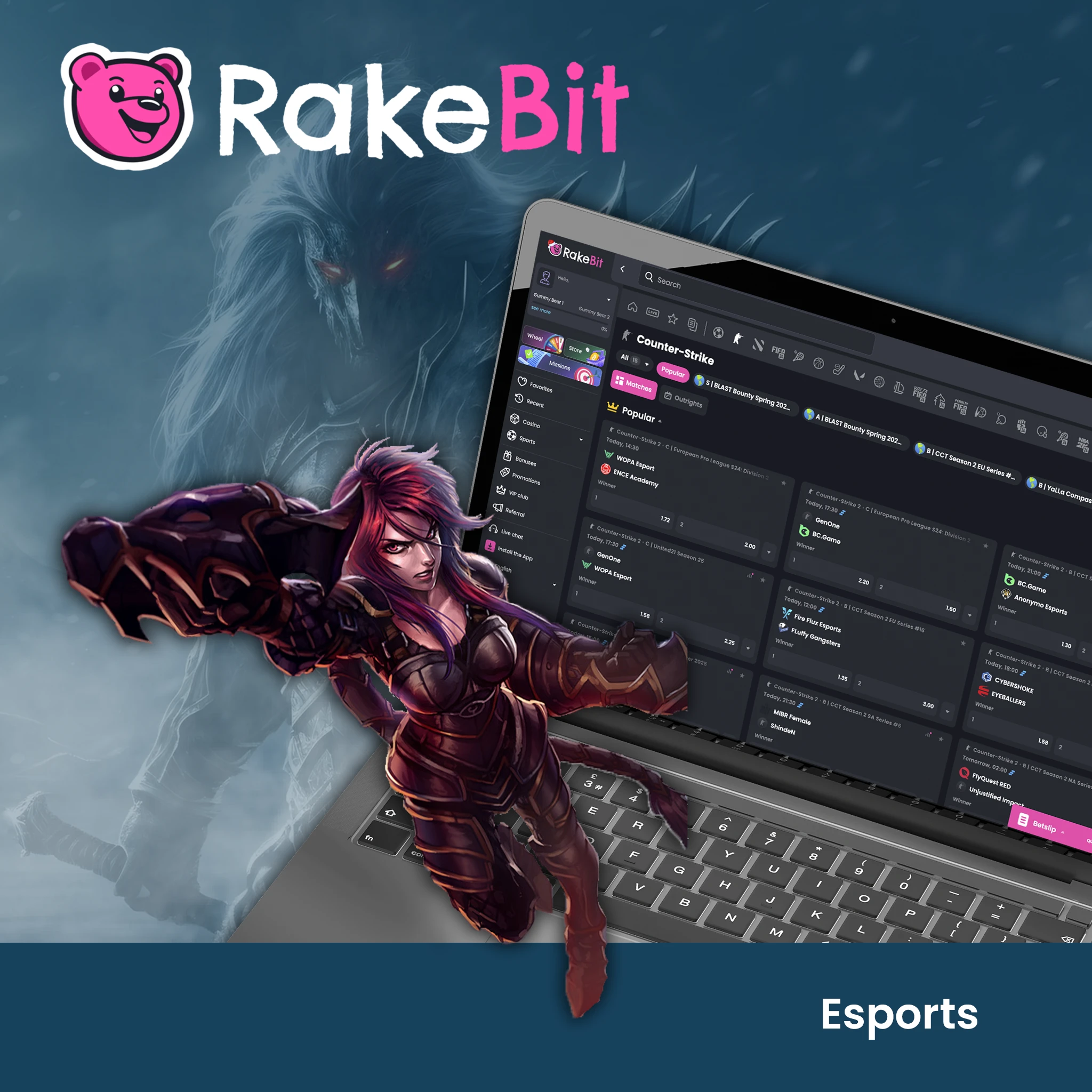 RakeBit eSports.