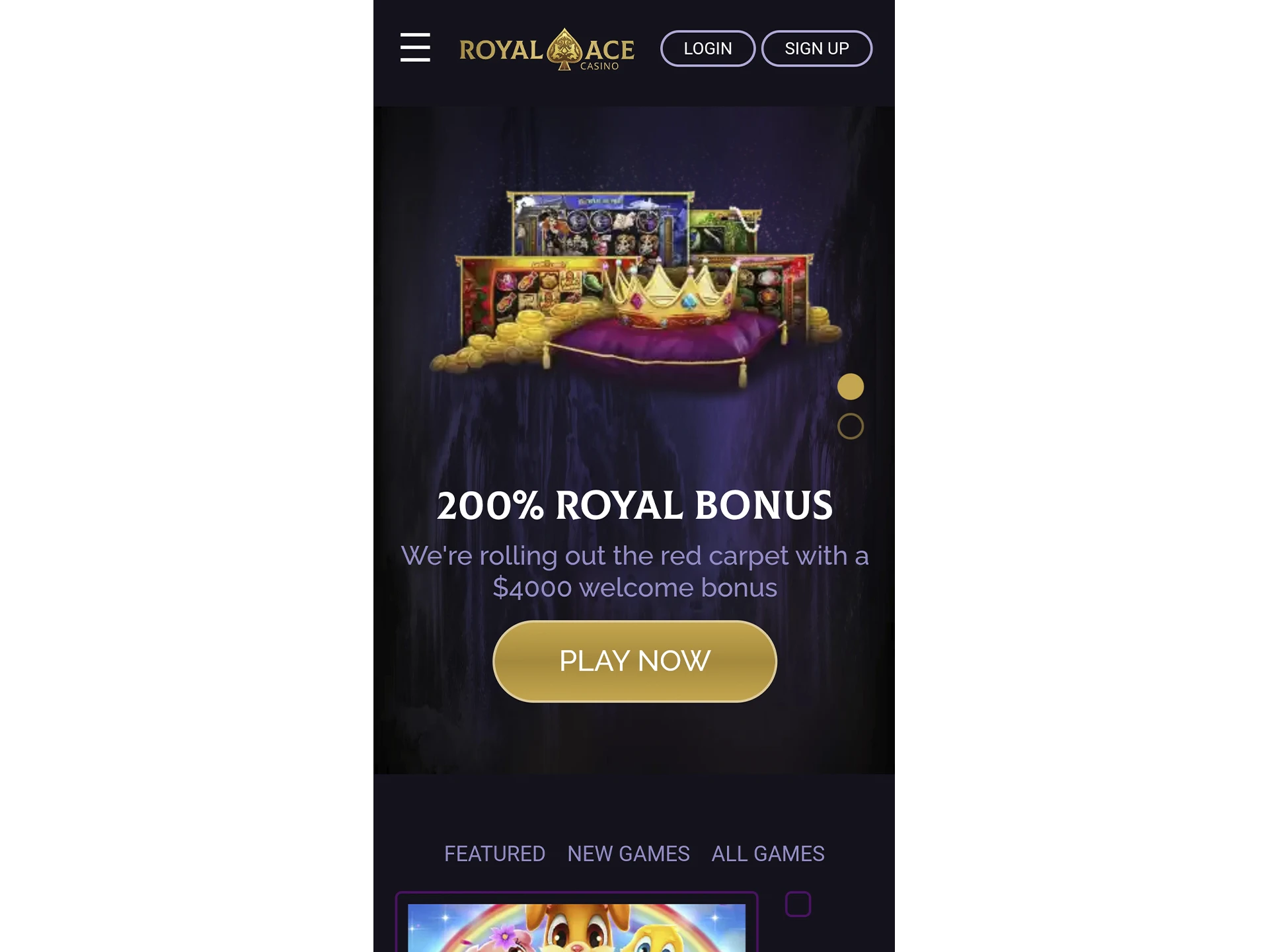 Visit the Royal Ace Casino website.