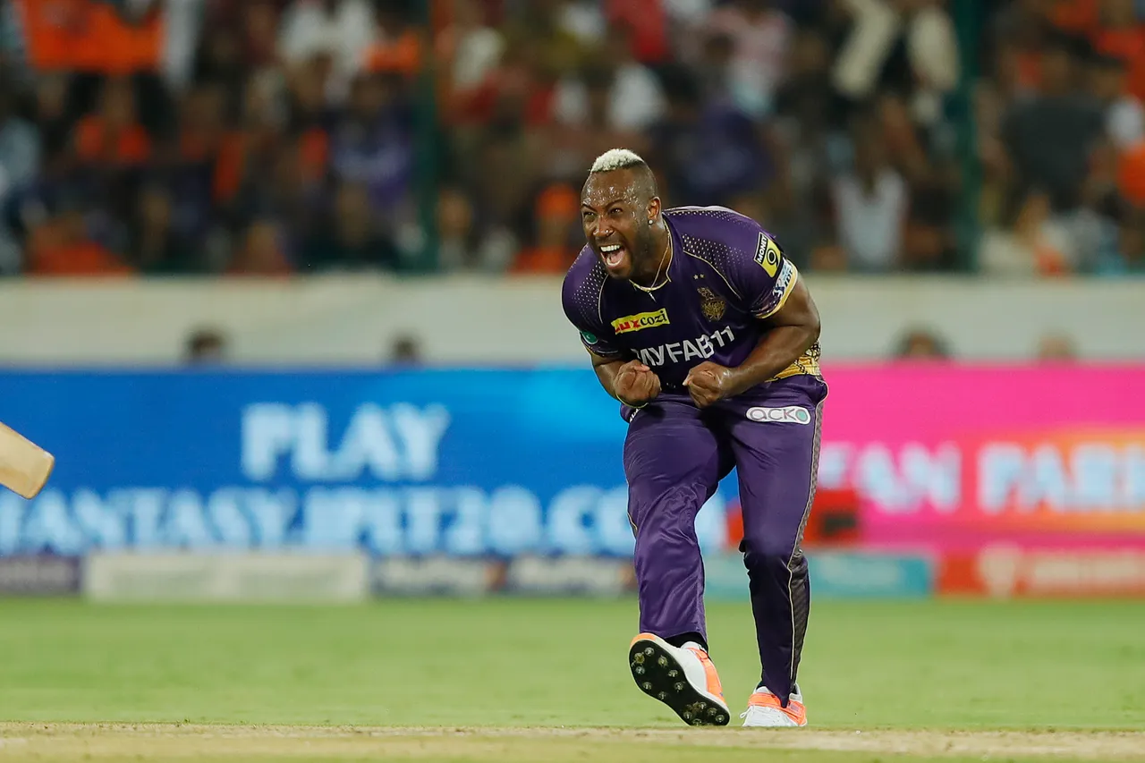 IPL 2023, SRH vs KKR | Twitter reacts as Dre Russ overloaded frustration leaks out after taking Tripathi wicket